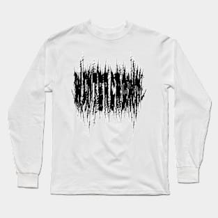 Wintercrown (Black, White Border). Long Sleeve T-Shirt